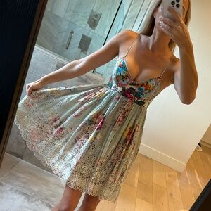 Zimmermann Floral Lace Mini Dress